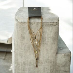 Nordstrom Massini Gem Enchanted Layered Gold Tone Necklace  NWT